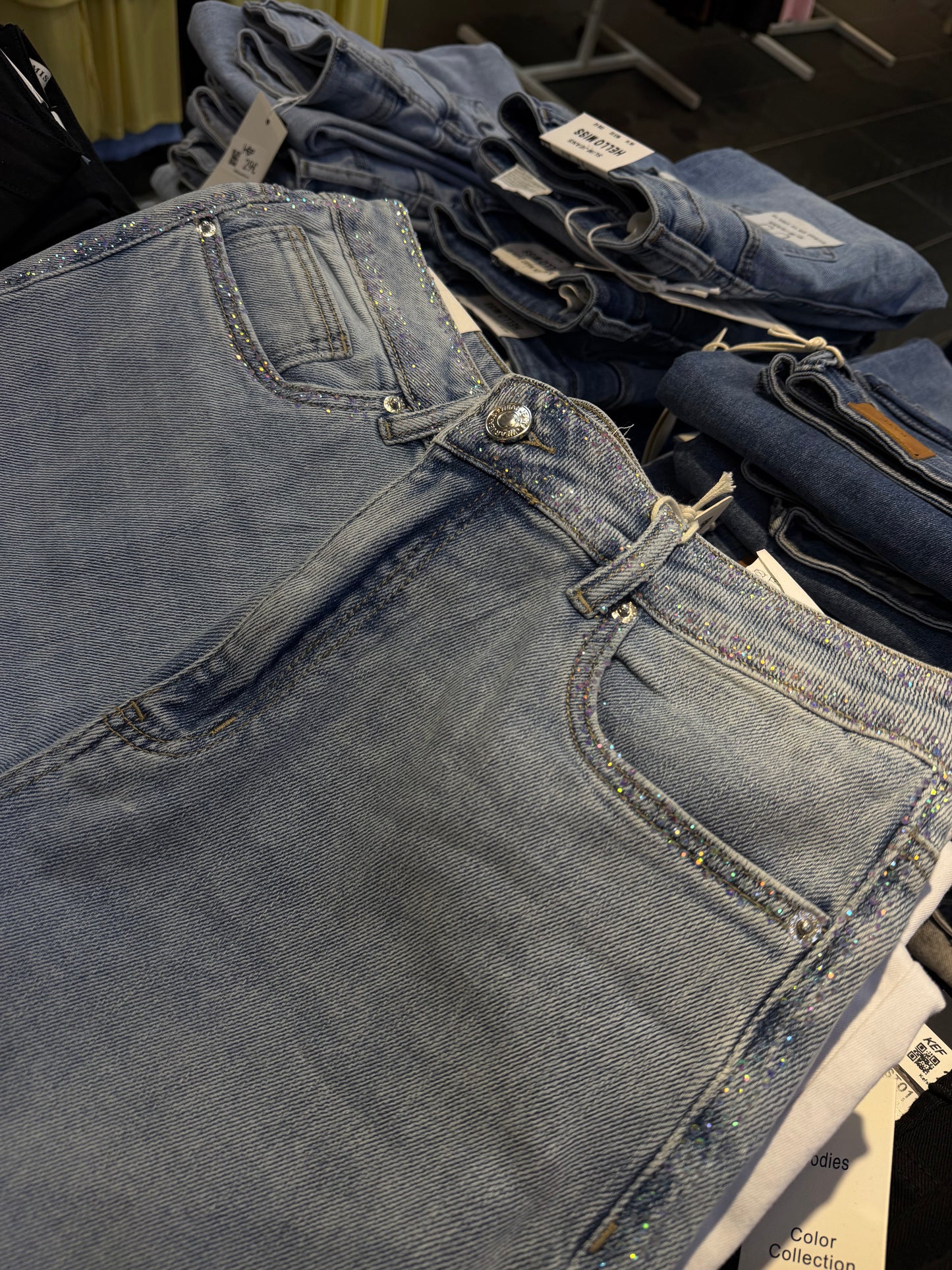 3/4 Jeans Glitter