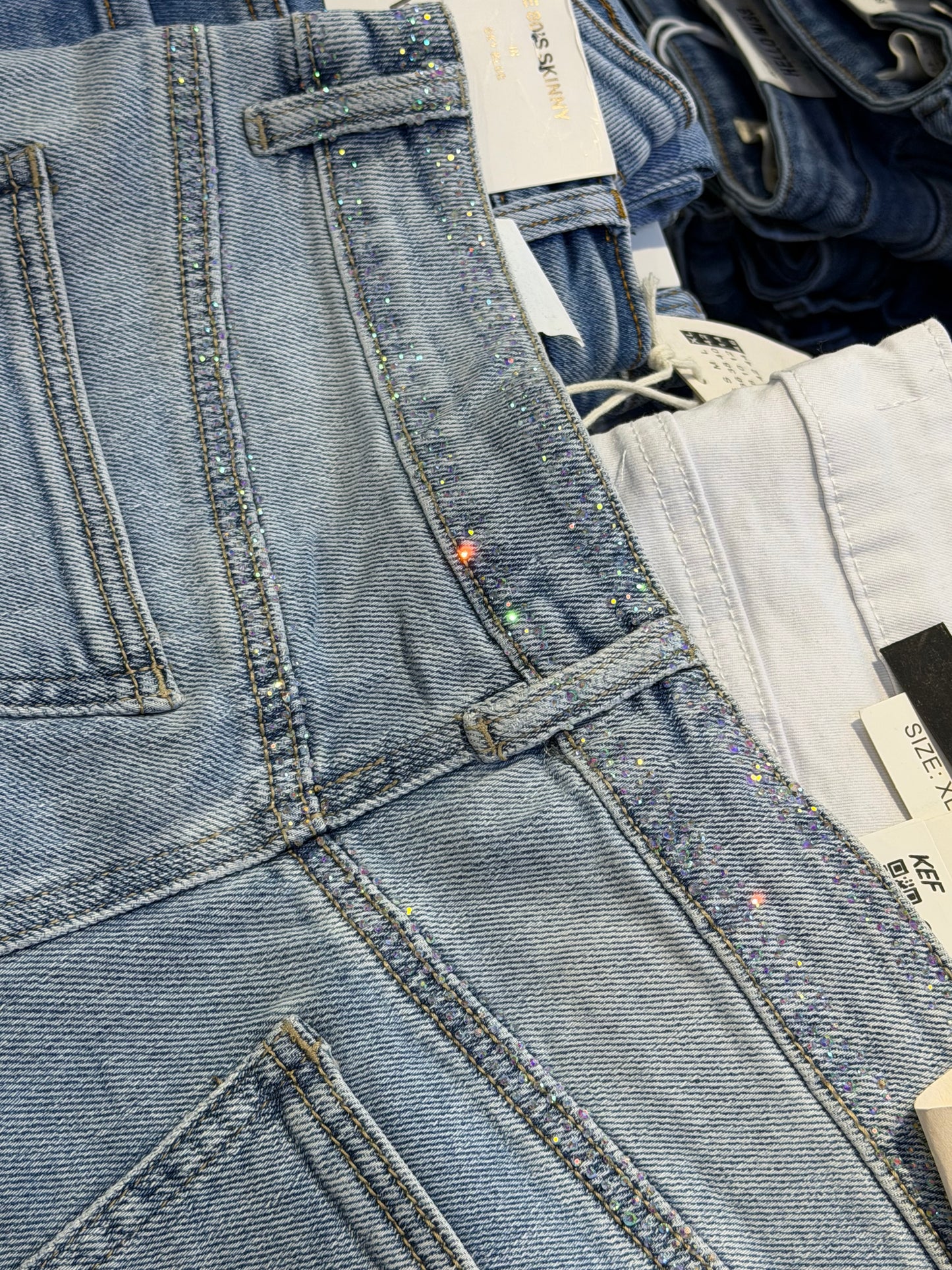 3/4 Jeans Glitter