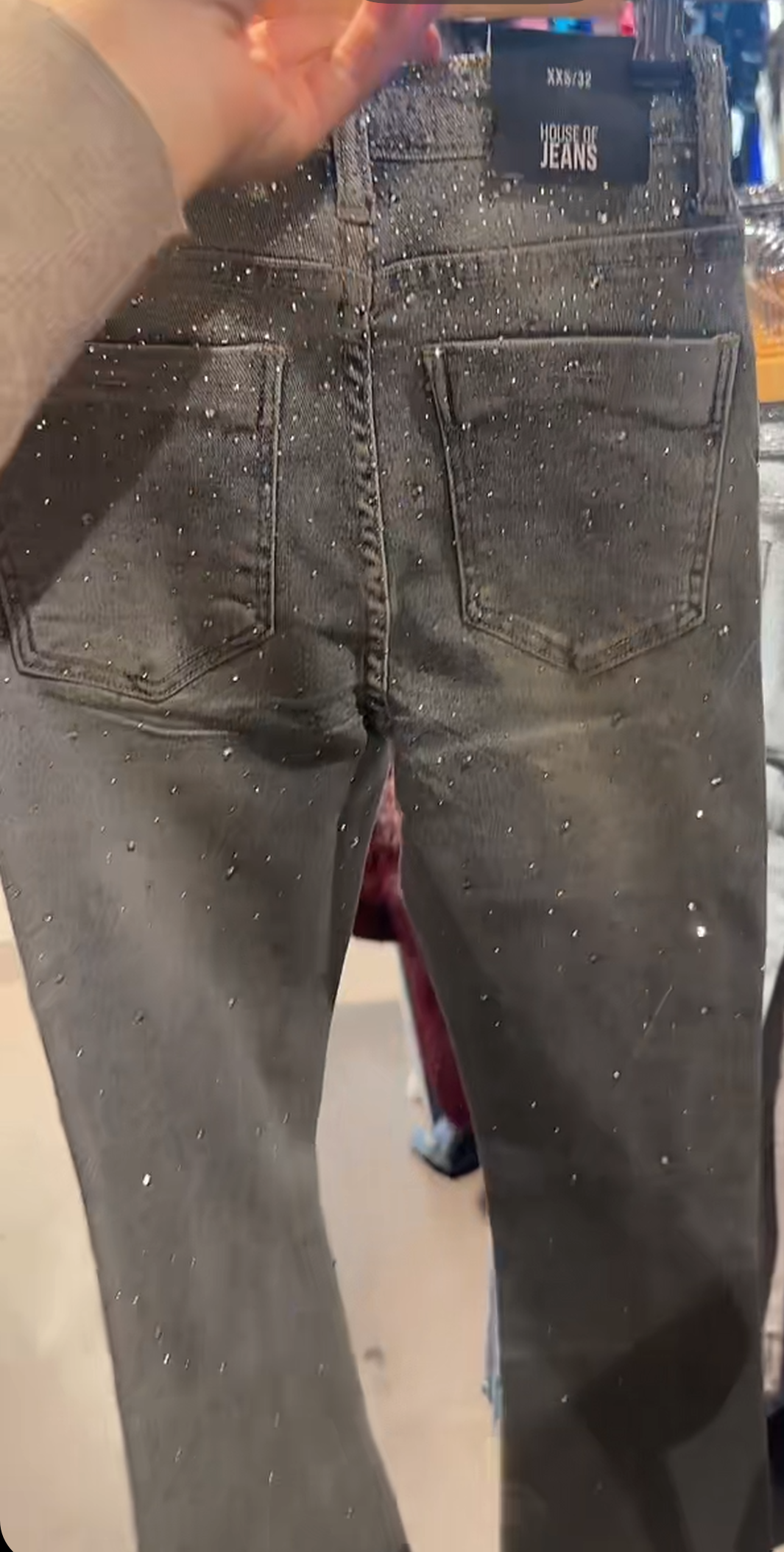 Jeans Glitzer Dunkel